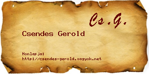 Csendes Gerold névjegykártya